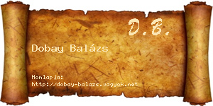 Dobay Balázs névjegykártya