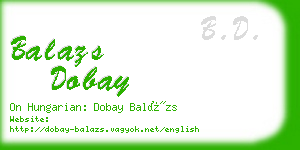 balazs dobay business card